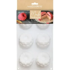 Moule silicone trompe-l’œil framboise - 6 empreintes