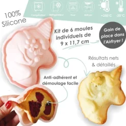 Moules silicone airfryer licorne x6