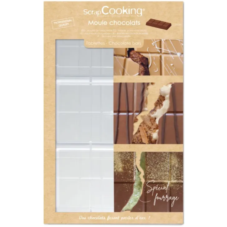 Moule 3 tablettes de chocolat professionnel