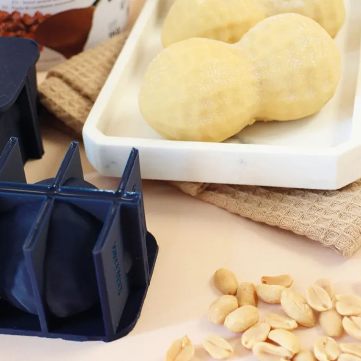 Moule trompe-l'œil cacahuète silicone