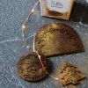 Paillettes alimentaires dorées en poudre