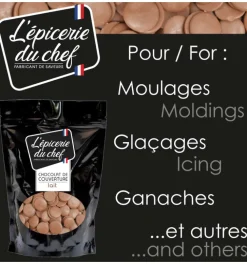 Palets de chocolat lait 500g