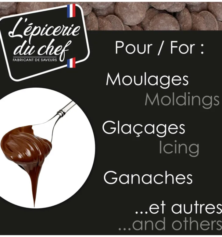 Palets de chocolat noir 500g