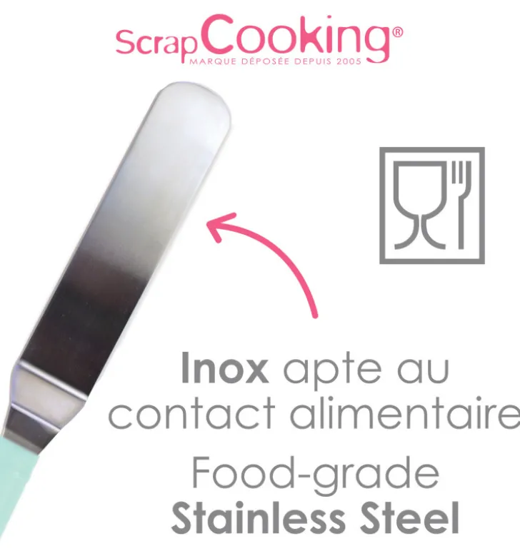 Petite spatule coudée en inox
