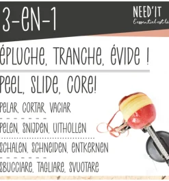 Pèle-pomme 3 en 1 Need'it