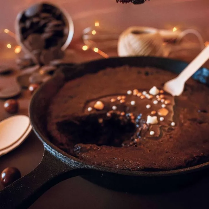 Poêle en fonte pour cookie géant, tarte et gâteaux