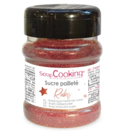 Pot de sucre pailleté RUBIS