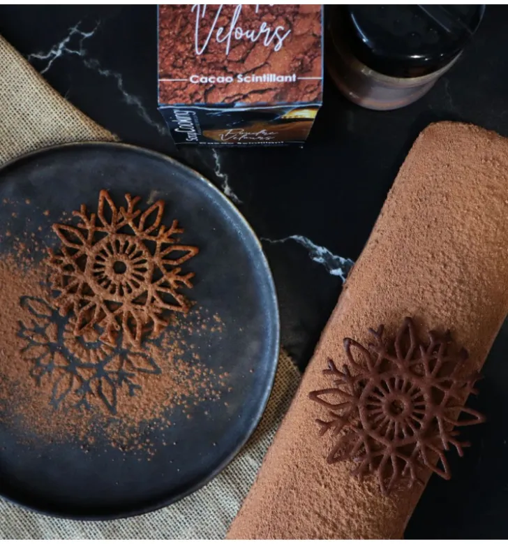 Poudre effet velours cacao scintillante