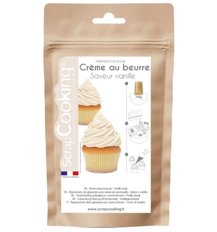 Préparation crème au beurre vanille
