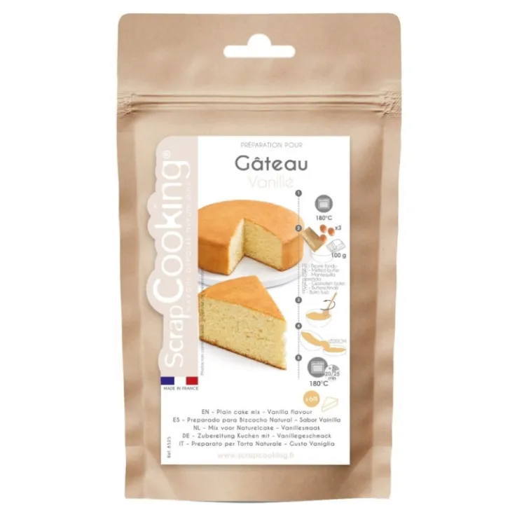 Préparation en poudre pour gâteau vanille moelleux