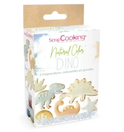3 préparations colorantes d'origine naturelle Dino (Sauge, Lin, Denim)