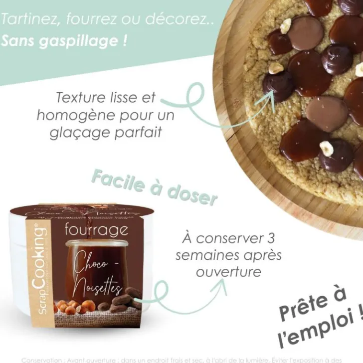 Pâte de fourrage crémeuse chocolat-noisettes 200g