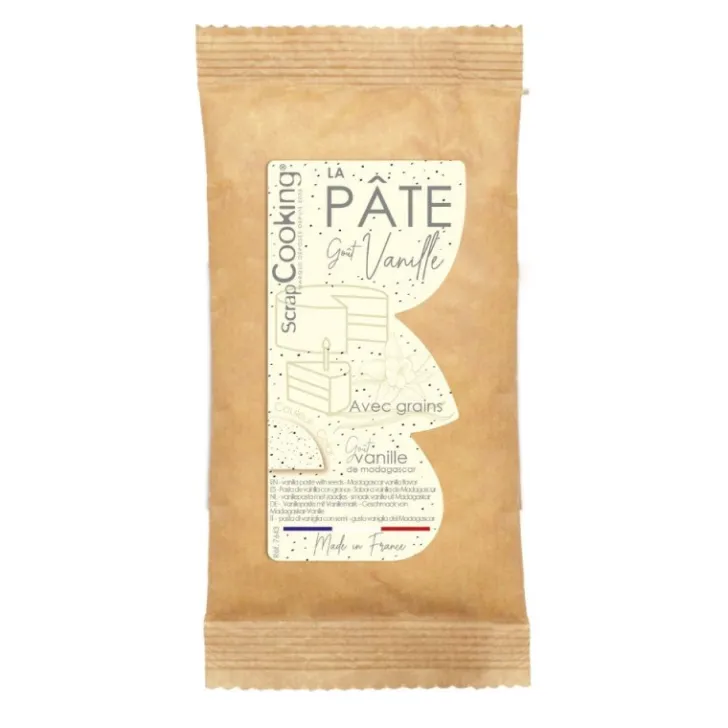 Pâte de modelage aromatisée vanille avec grains 250g