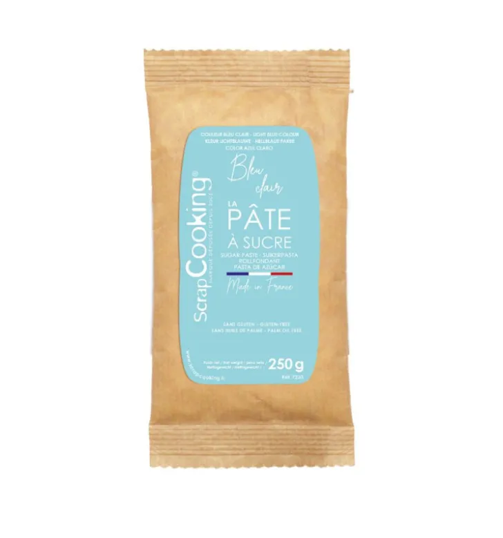Pâte à sucre bleu clair 250g