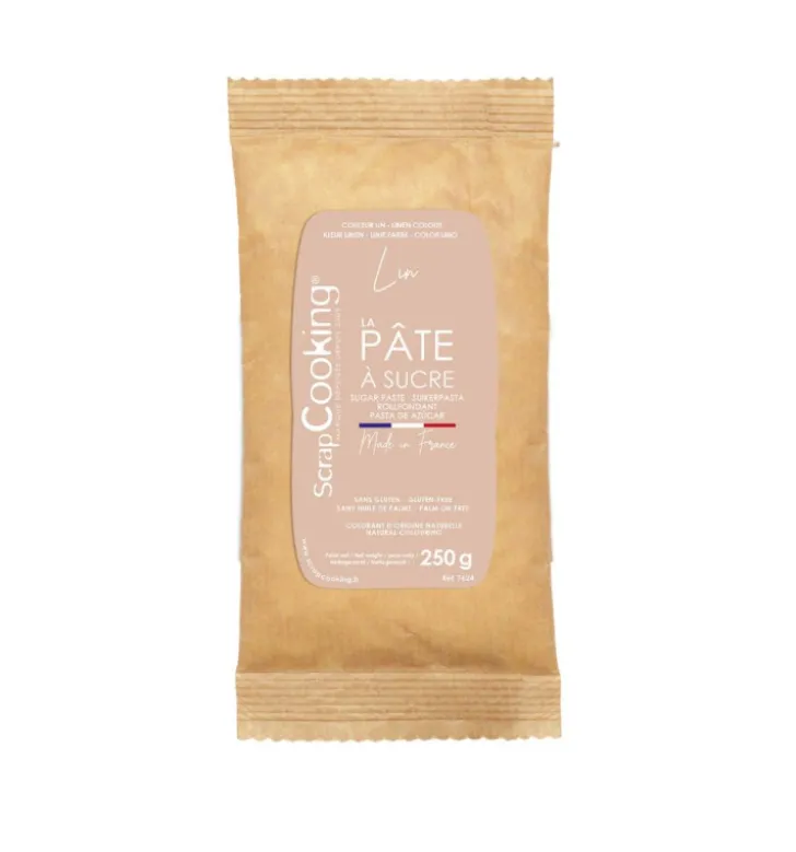 Pâte à sucre colorant d'origine naturelle Lin 250g