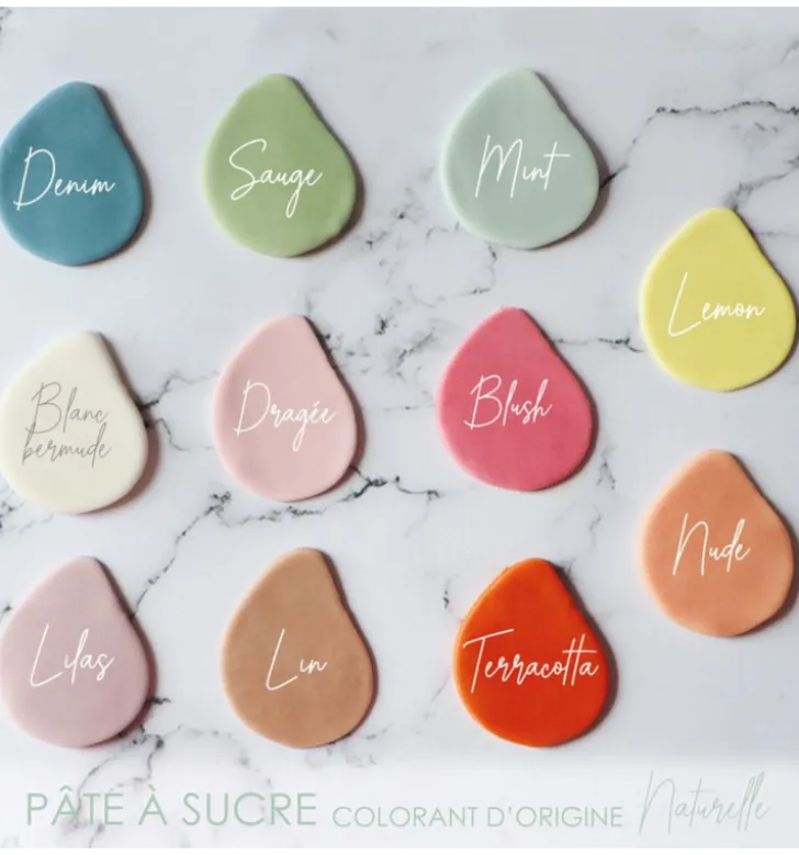 Pâte à sucre colorant d'origine naturelle Denim 250g