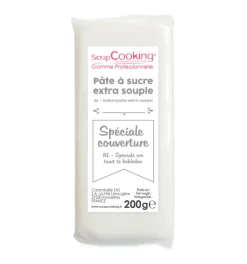 Pâte à sucre de couverture blanche 200 g