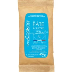 Pâte à sucre de couverture bleu 400g