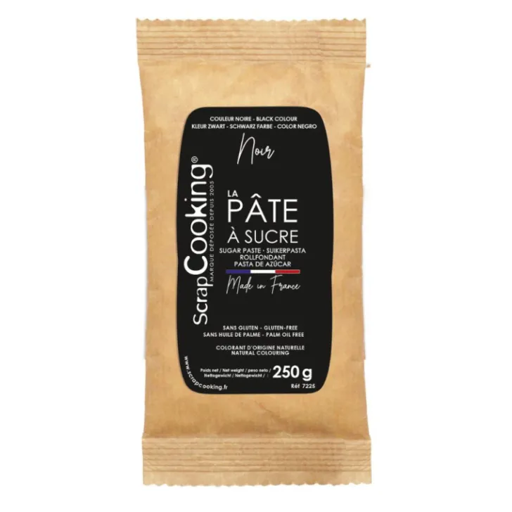 Pâte à sucre noir 250g