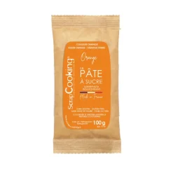 Pâte à sucre orange 100g