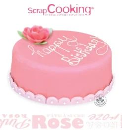 Pâte à sucre rouleau rose 36 cm
