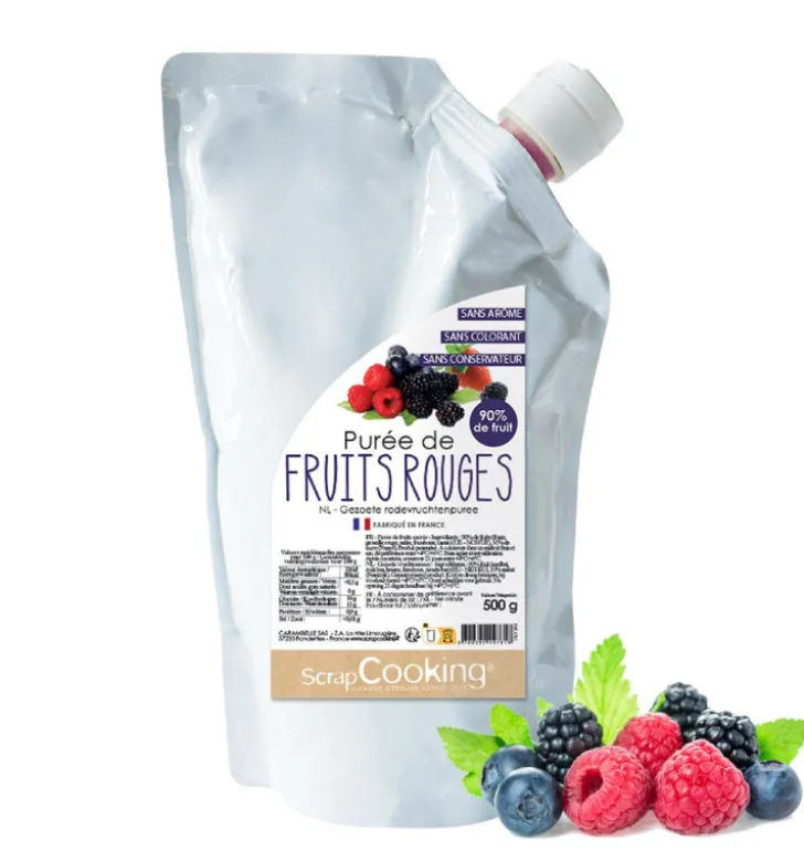 Purée de fruits aux Fruits Rouges