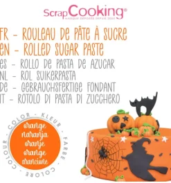 Rouleau de pâte à sucre orange36 cm