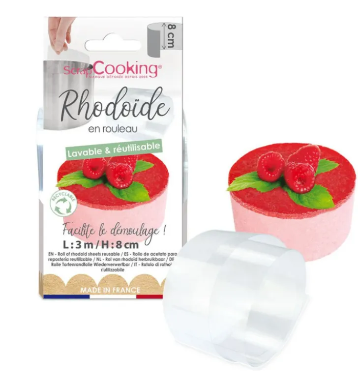 Ruban rhodoïde entremets 3 m x H.8 cm