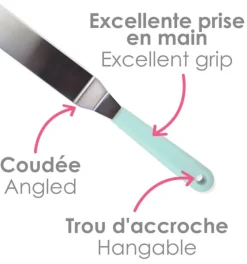 Spatule coudée en inox