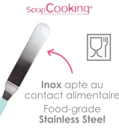 Spatule coudée en inox