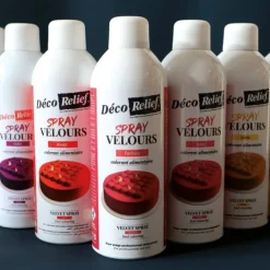 Spray velours alimentaire en bombe blanc cassé pour pâtisserie - 300 ml