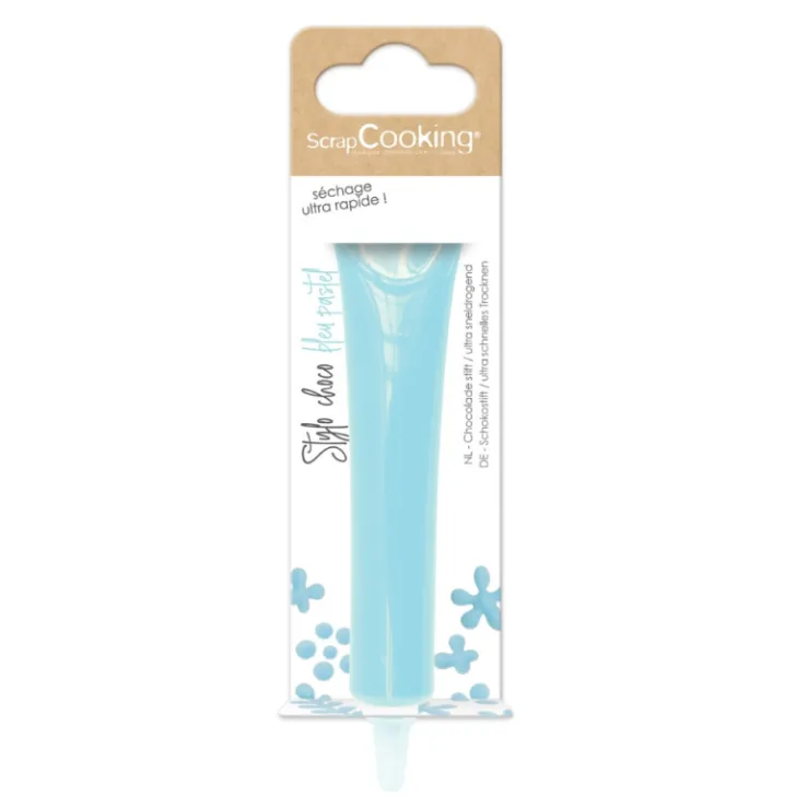 Stylo alimentaire goût choco - bleu pastel