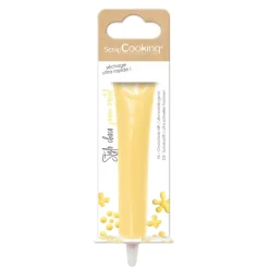 Stylo alimentaire goût choco - jaune pastel