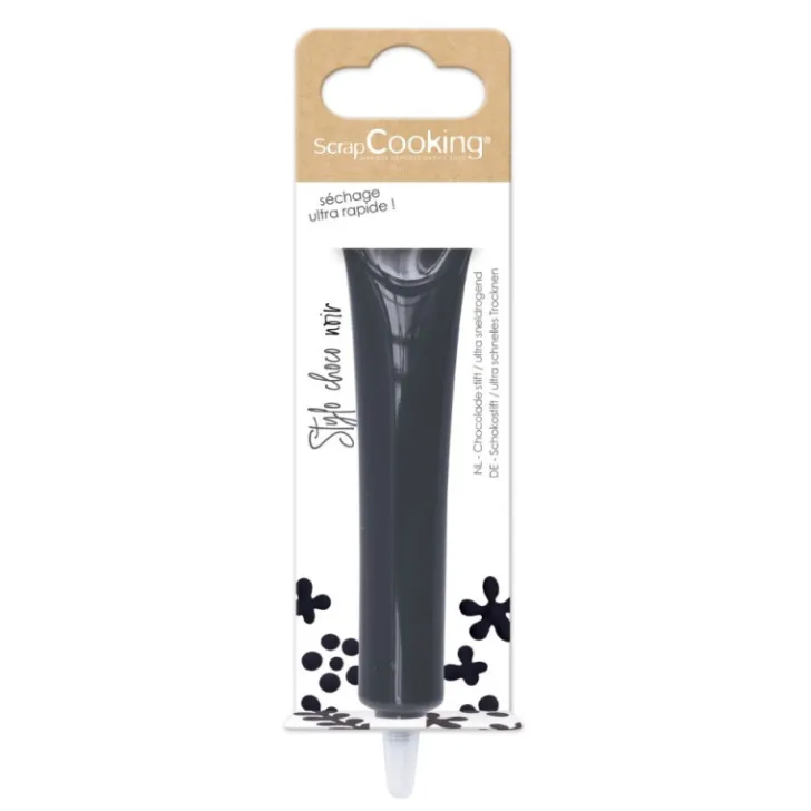 Stylo alimentaire goût choco - noir
