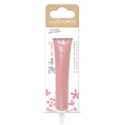 Stylo alimentaire goût choco - rose pastel