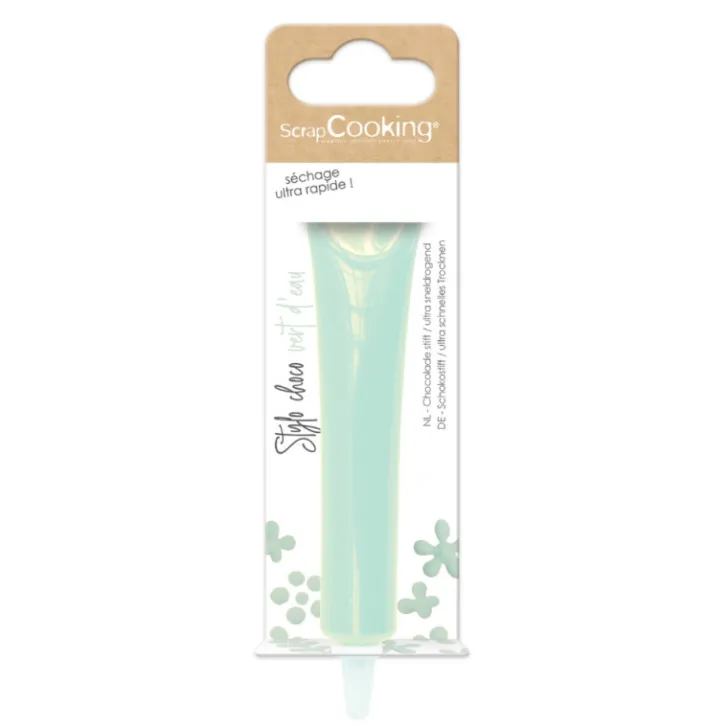 Stylo alimentaire goût choco - vert d'eau
