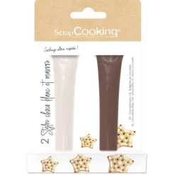 2 stylos goût choco blanc et choco