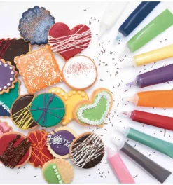 4 stylos goût choco rouge, blanc, vert, choco