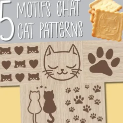 Tampon à biscuits Chat et emporte pièce