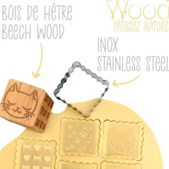 Tampon à biscuits Chat et emporte pièce