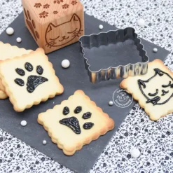 Tampon à biscuits Chat et emporte pièce