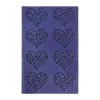 Tapis en silicone pour tuile motif cœurs entrelacés – 8 cavités