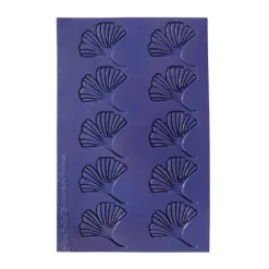 Tapis en silicone pour tuile motif feuilles de ginkgo – 10 cavités