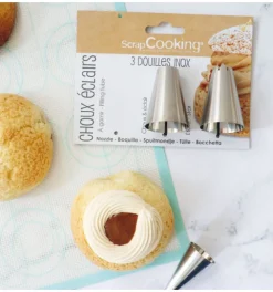 Trio de douilles pour choux éclairs