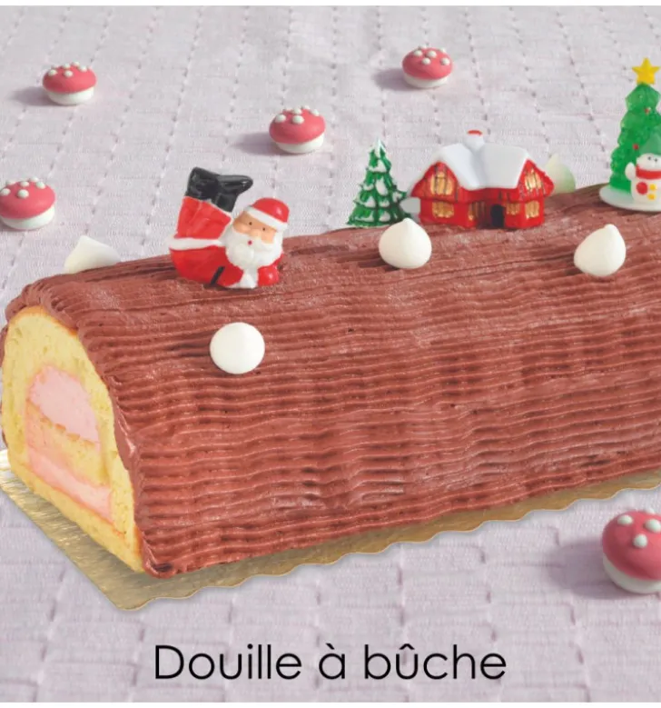 Trio de douilles pour décor de bûche